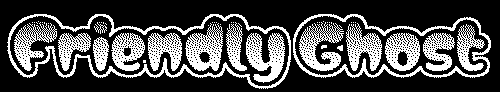 Friendly Ghost Font 1-Bit Dithered
