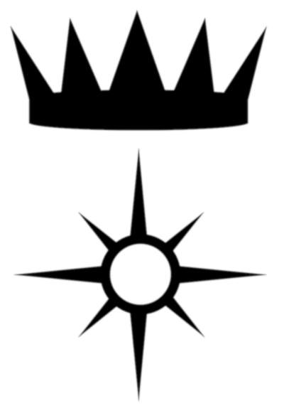 A Crown Over a Map Compass